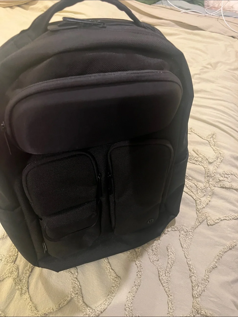 Lululemon Black Men's Multi-Pocket Backpack - Sleek Everyday Carry